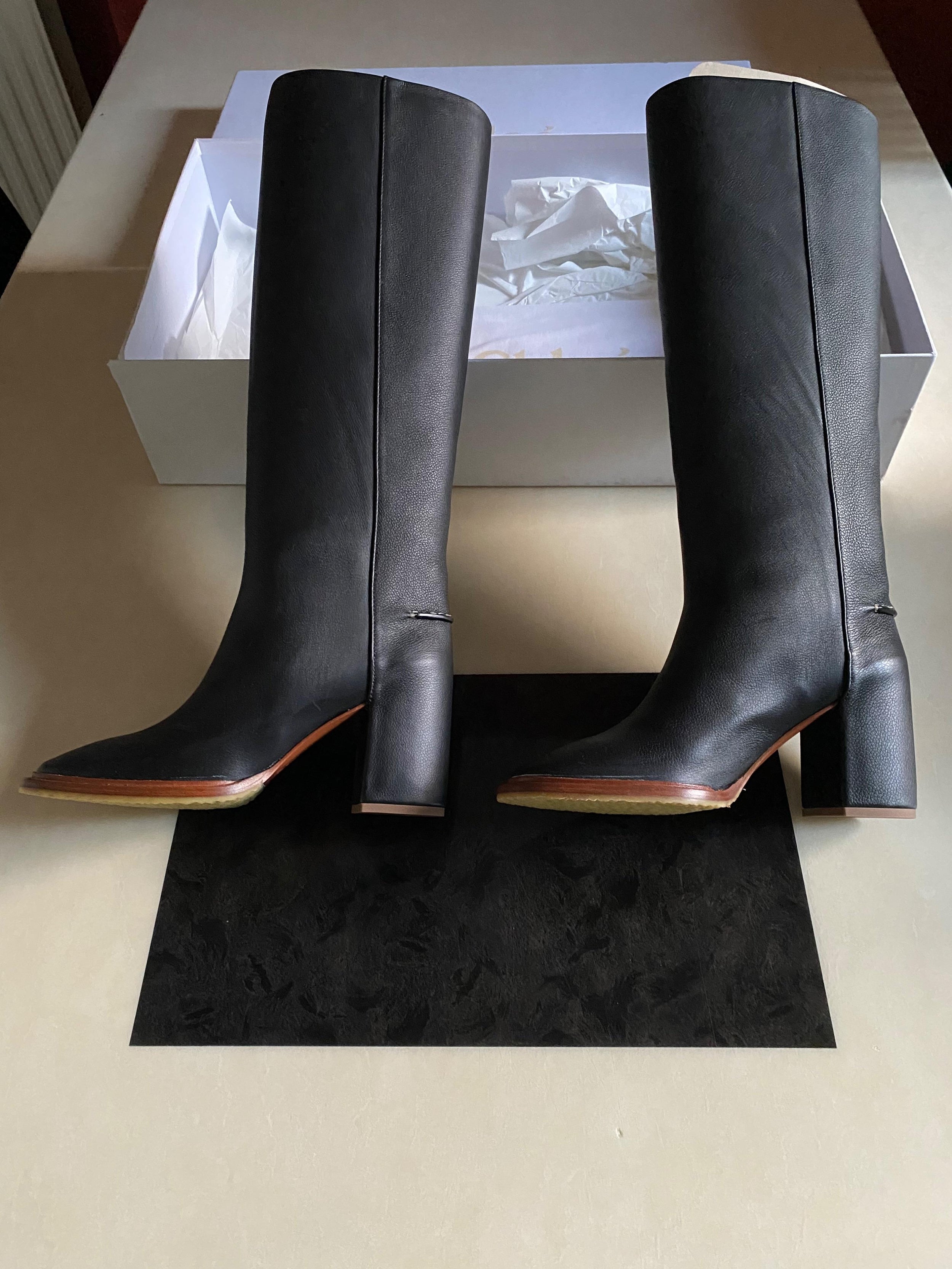 Edith Leather Knee Boots