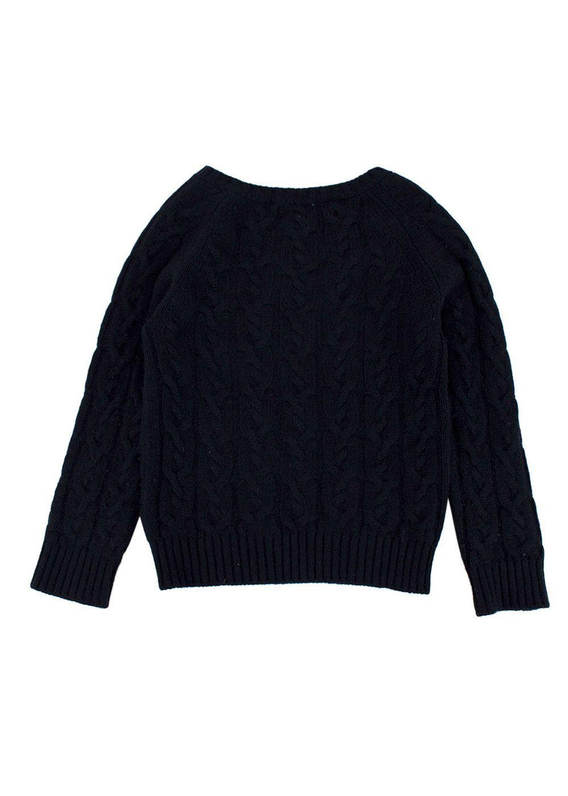 Loro Piana Navy Baby Cashmere Kid's Knit Jumper