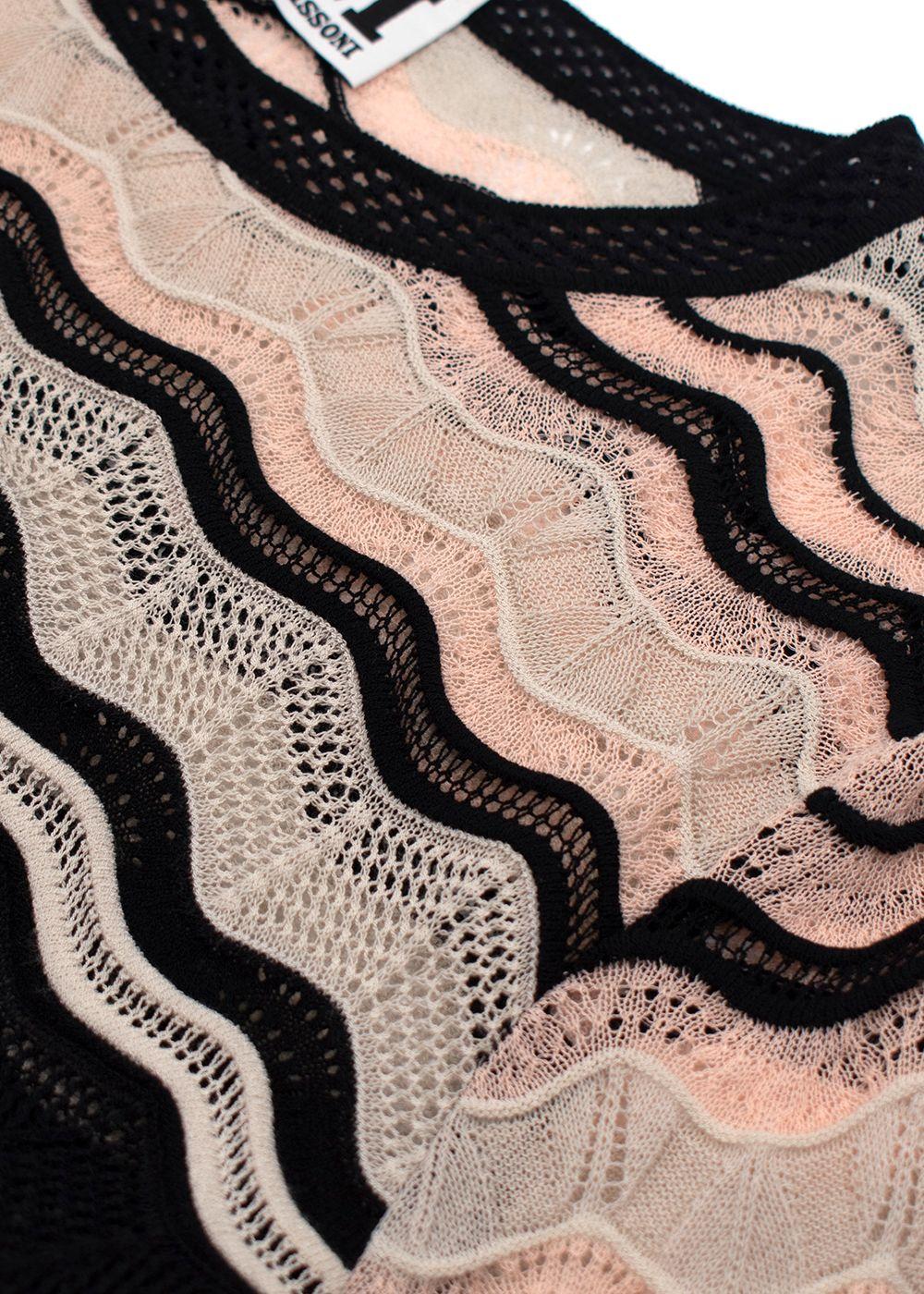 Missoni Pink Zig Zag Lightweight Knit Top