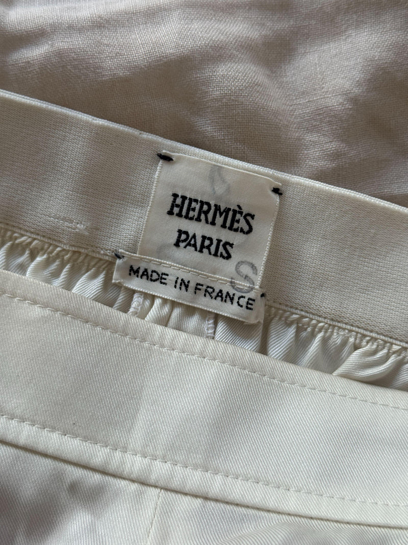Hermes Printed Silk Palazzo Pants