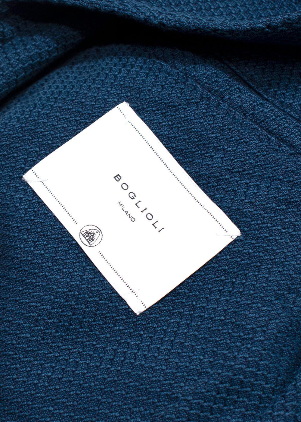 Boglioli Blue Textured Jacket / Blazer