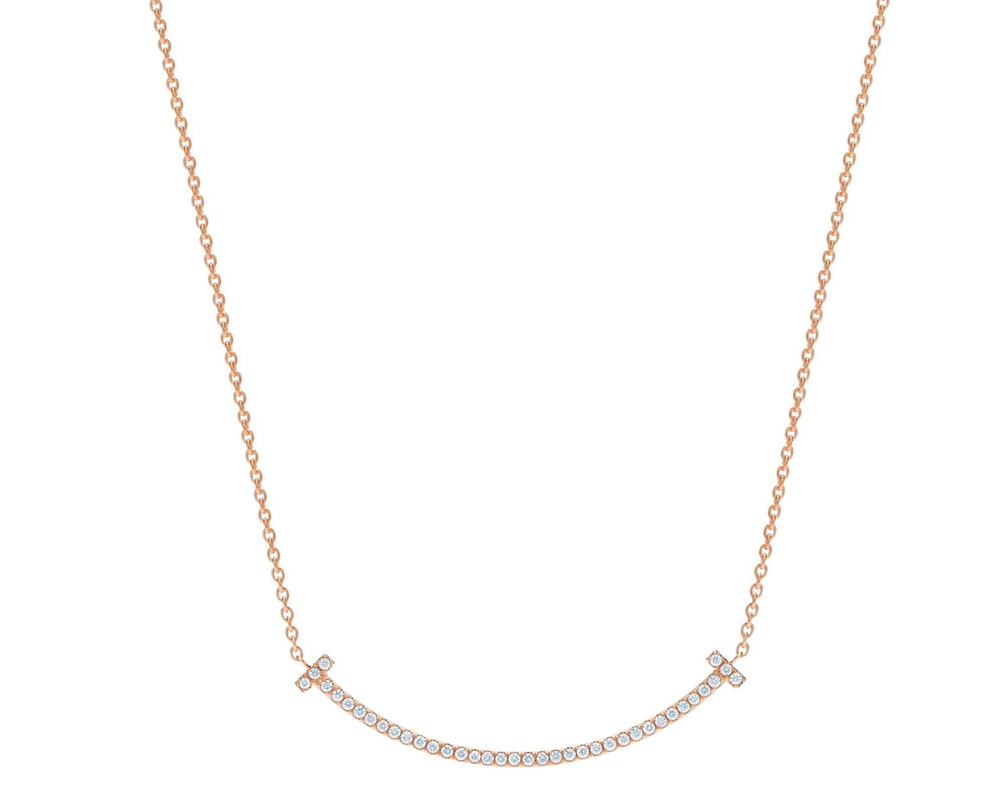 Tiffany Rose Gold And Diamond Necklace