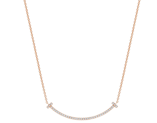 Tiffany Rose Gold And Diamond Necklace