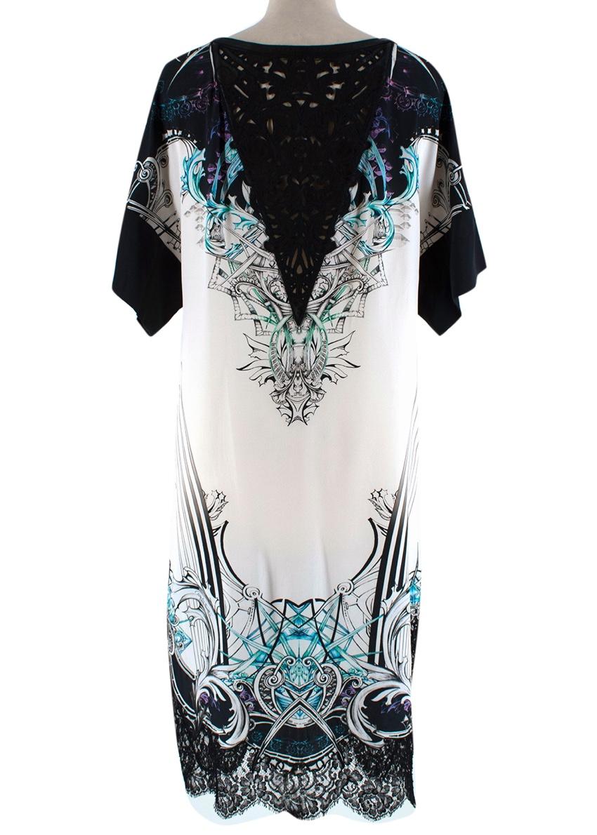 Roberto Cavalli Printed Embroidered Shift Dress