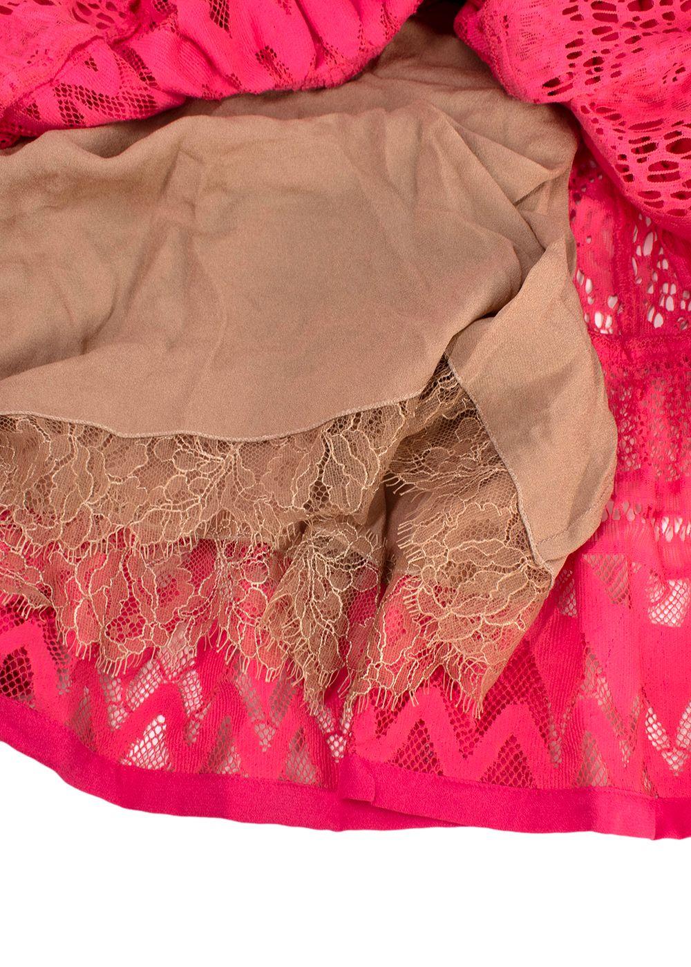 Elie Saab Pink Embroidered Mini Dress