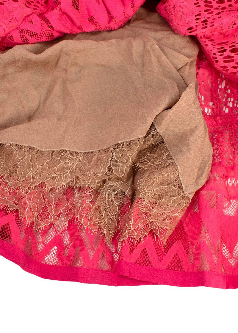 Elie Saab Pink Embroidered Mini Dress