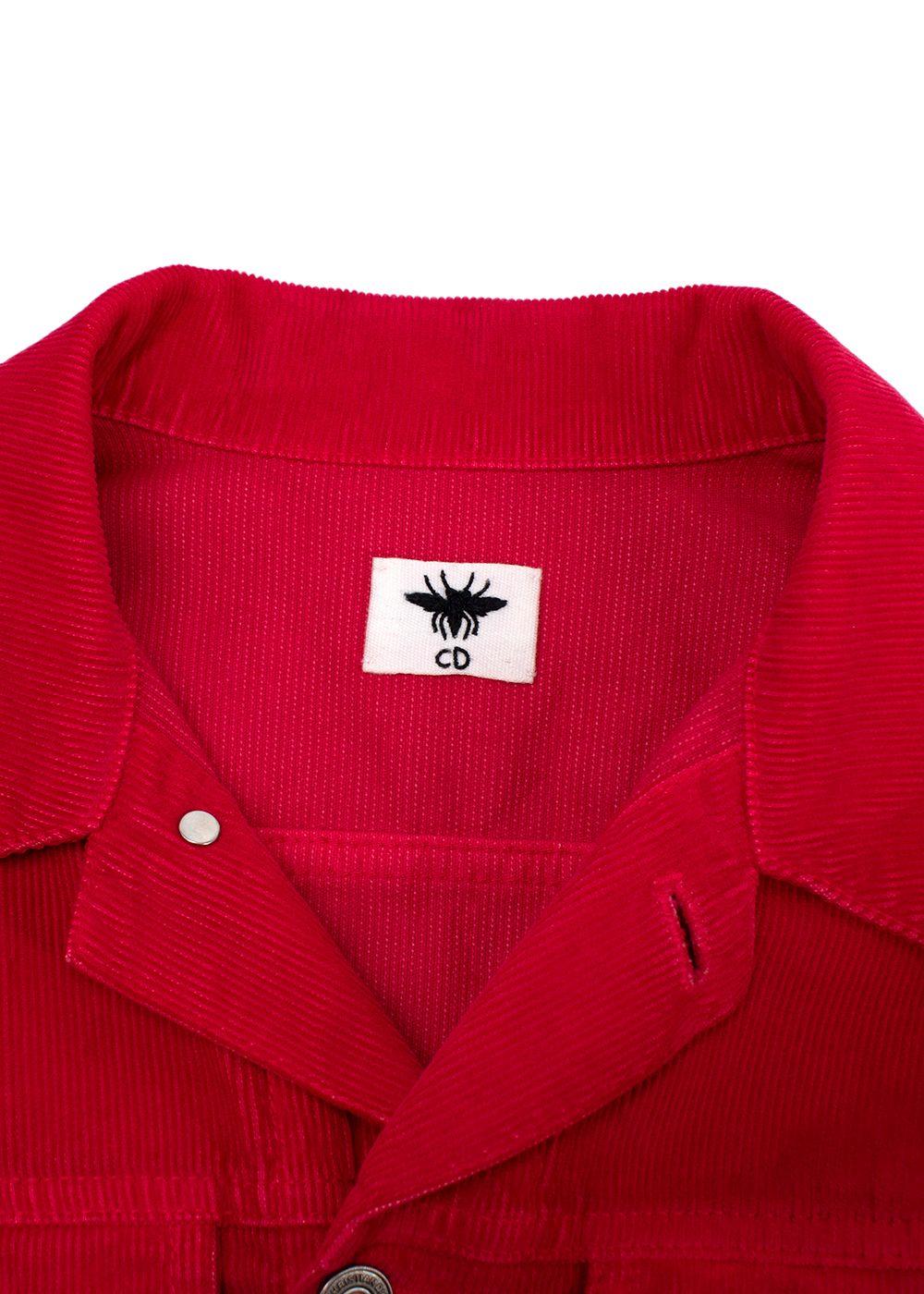 Dior Red & Pink Velvet Corduroy Tie-dye Jacket