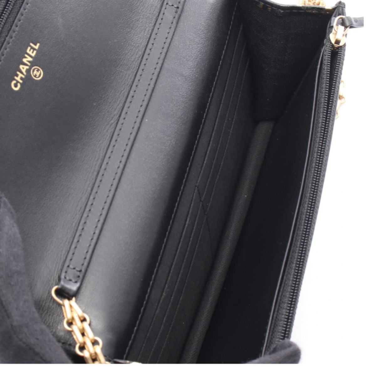 Chanel Pre-Fall 2019 Crocodile Embossed Calfskin Black and Gold Graffiti Bag with Gold Chain
