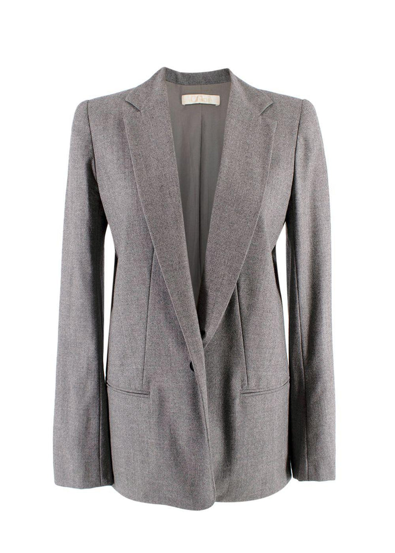 Chloe Grey Single Breasted Wool Blazer