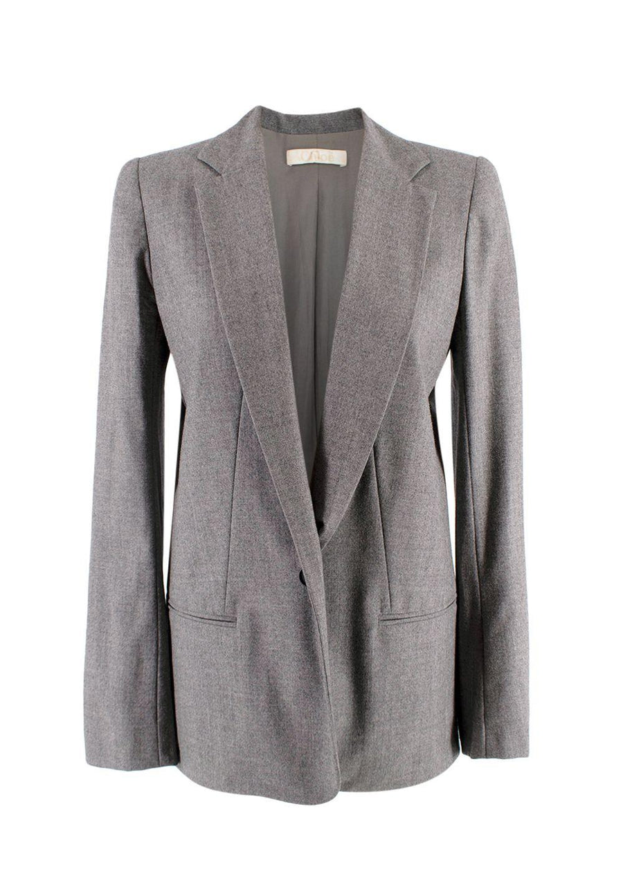 Chloe Grey Single Breasted Wool Blazer