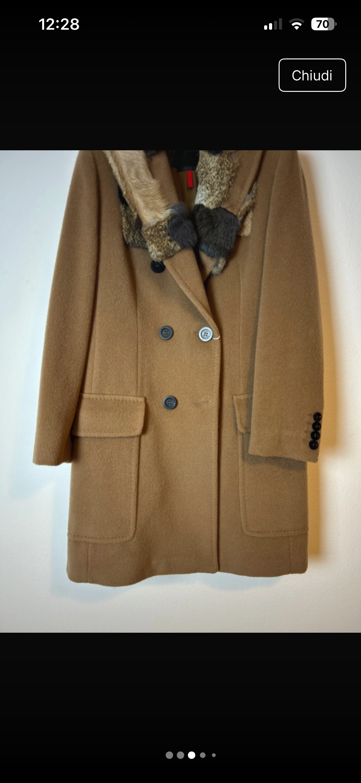 MaxMara Rabbit Collar Camel Coat