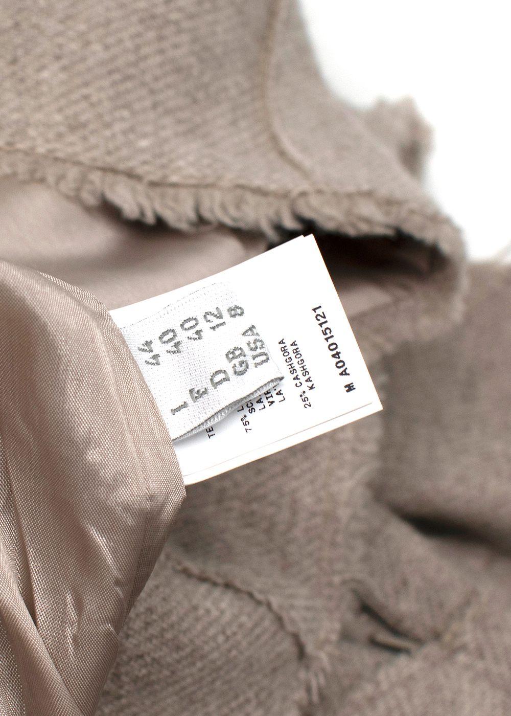 Alberta Ferretti Taupe Wool Midi Dress