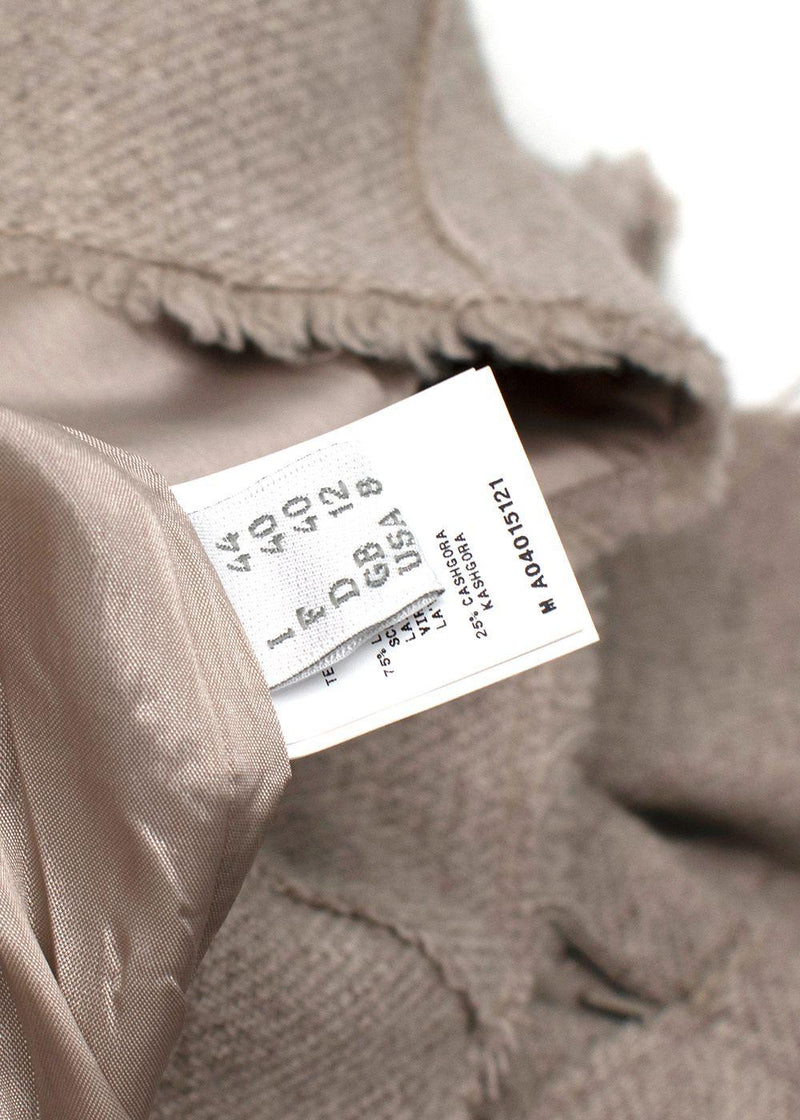 Alberta Ferretti Taupe Wool Midi Dress