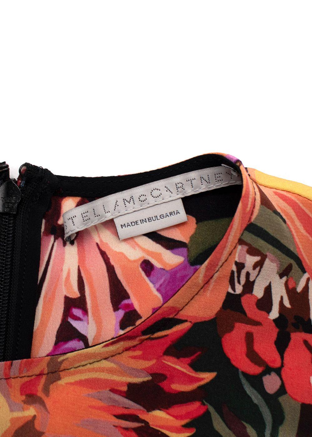 Stella McCartney Floral-Print Silk Crepe De Chine Midi Dress