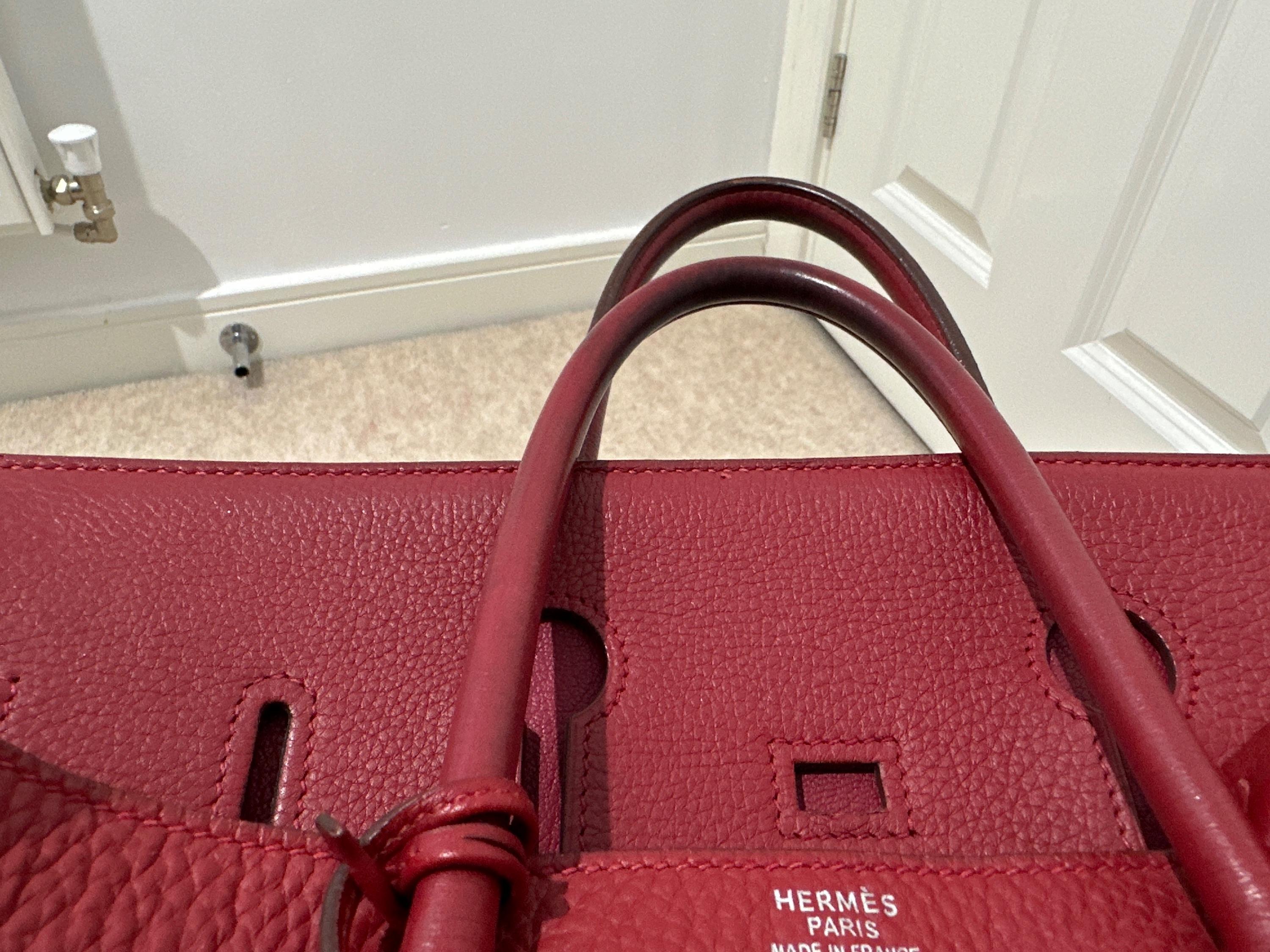 Red Togo Leather Birkin 35 PHW