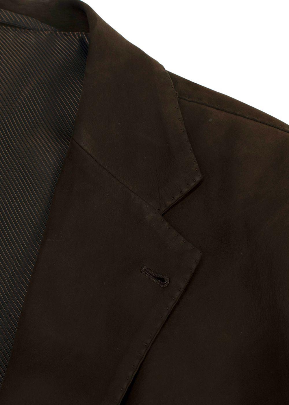 Franck Namani Dark Brown Suede Tailored Jacket