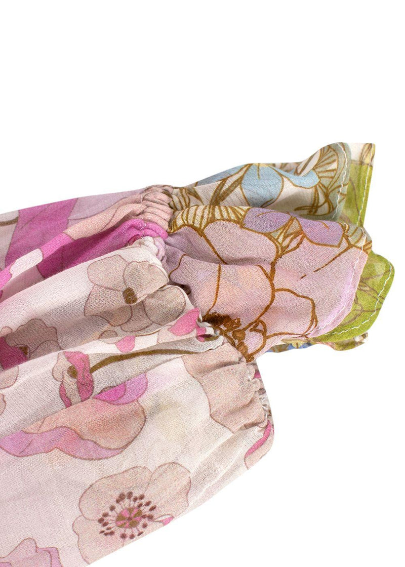 Zimmermann Floral Super Eight Ruffled Blouse