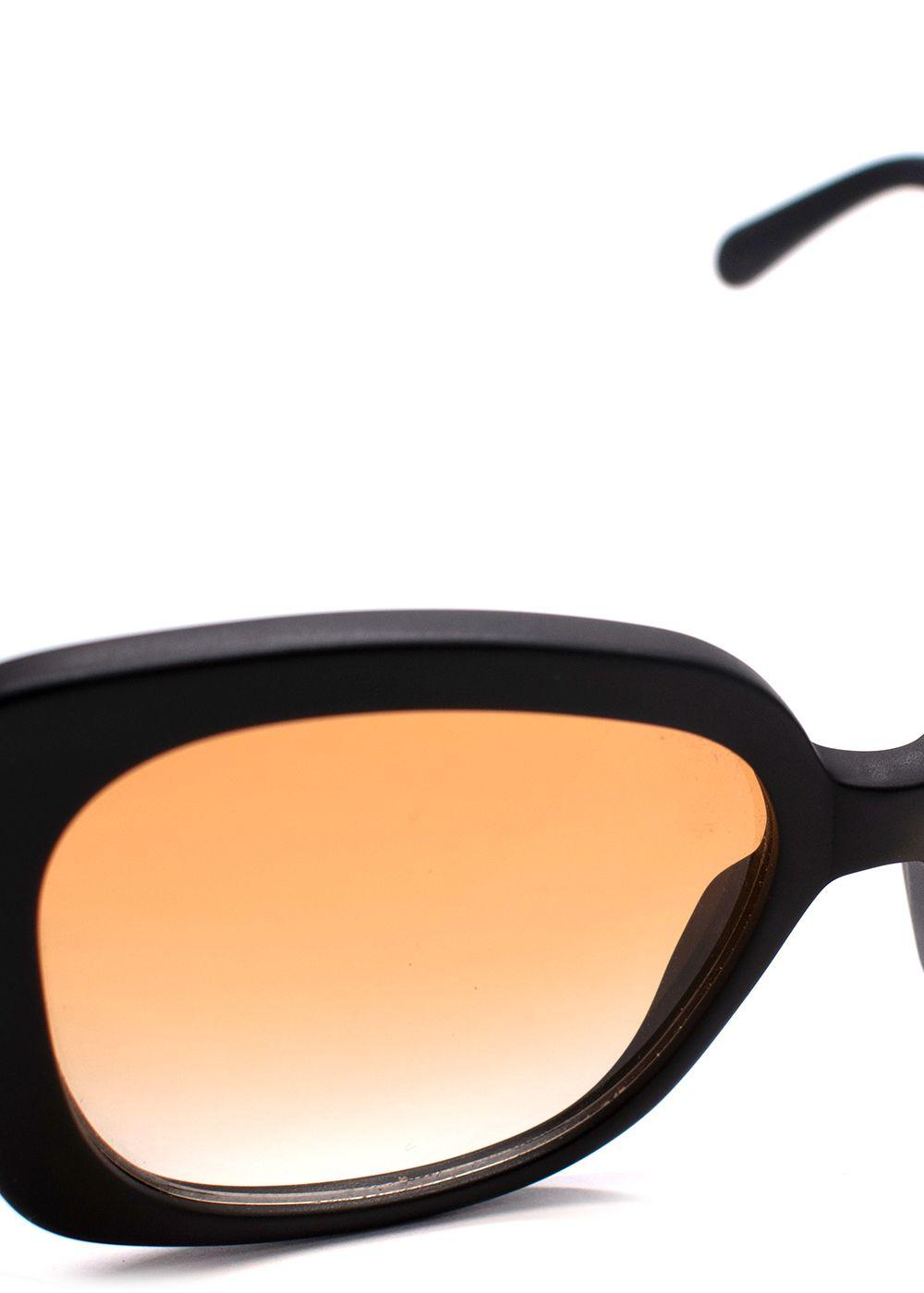 Prism Black Monaco Orange Lens Square Sunglasses