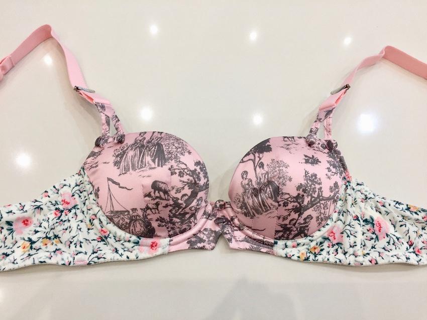 Chantal Thomass Romantic Toile & Flowers Print Pad Bra & Thong Set