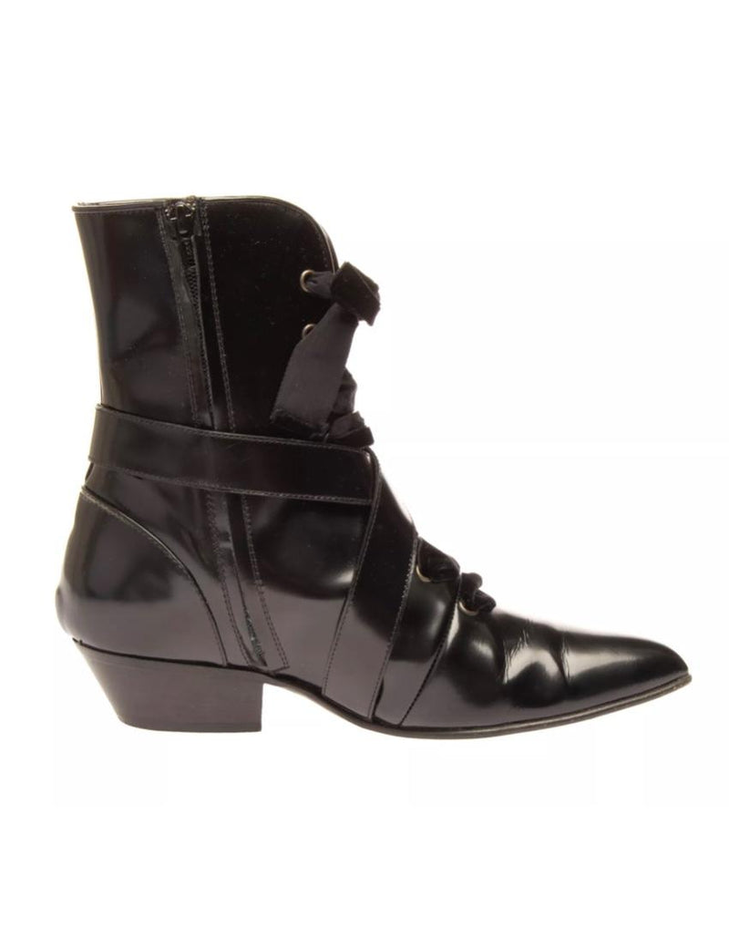 PHILOSOPHY DI LORENZO SERAFINI Black Leather Ankle Boots