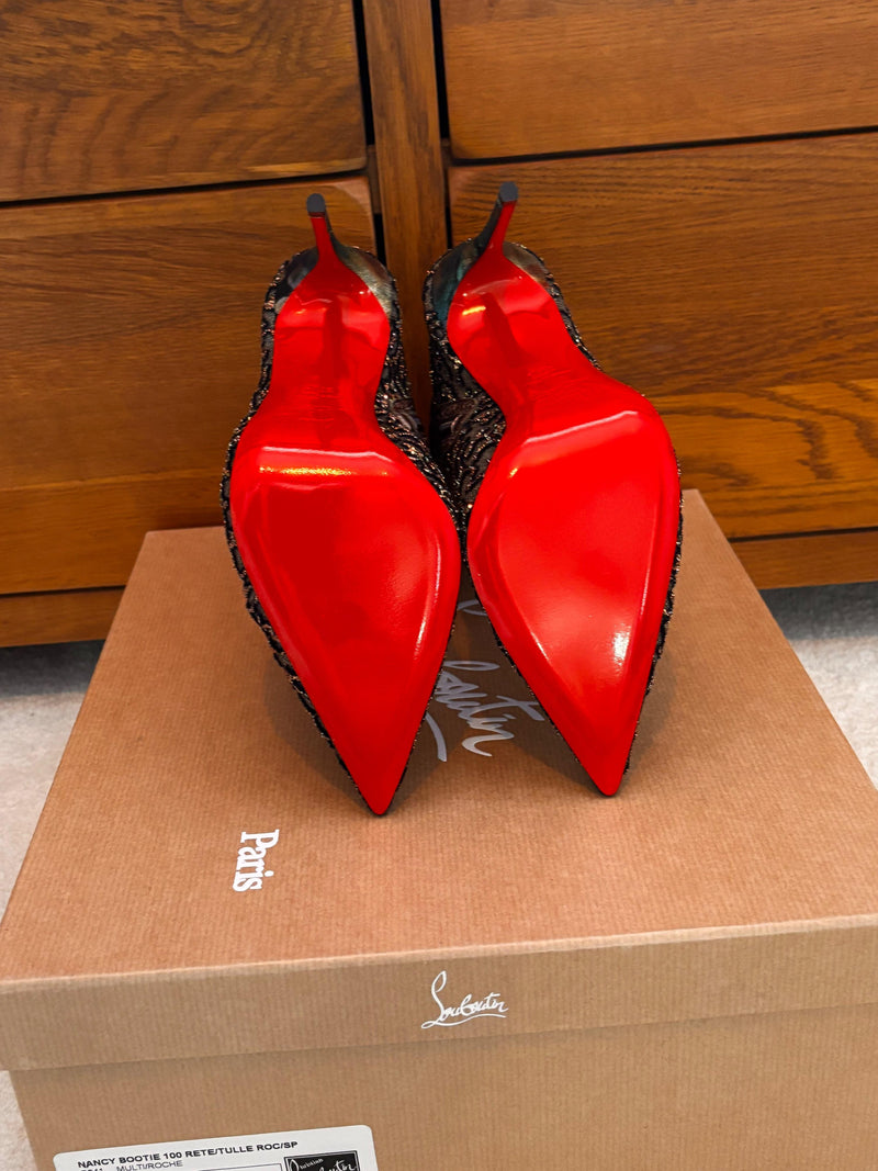 Christian Louboutin Nancy Glitter Booties