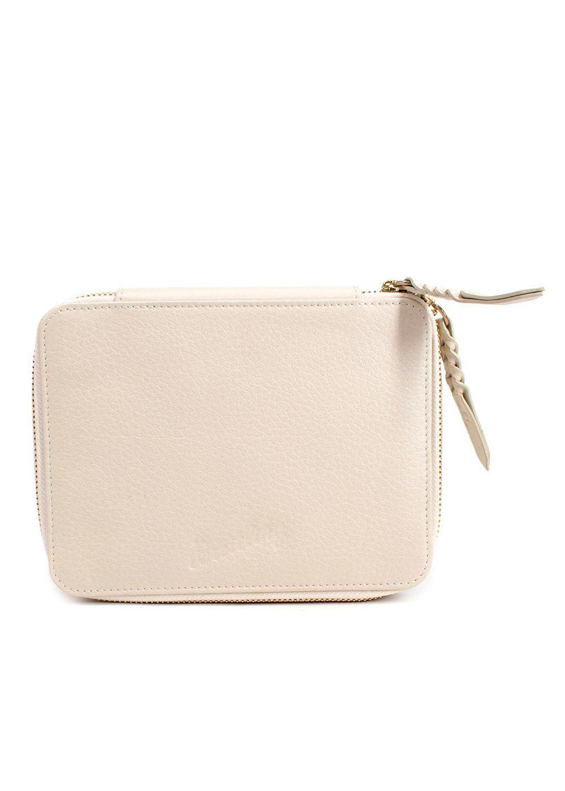 Breitling Cream Leather Travel Jewellery and Cosmetics Case
