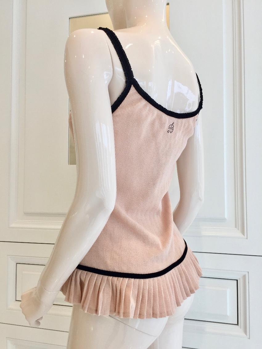 Blumarine Pleated Soft Peach Camisole