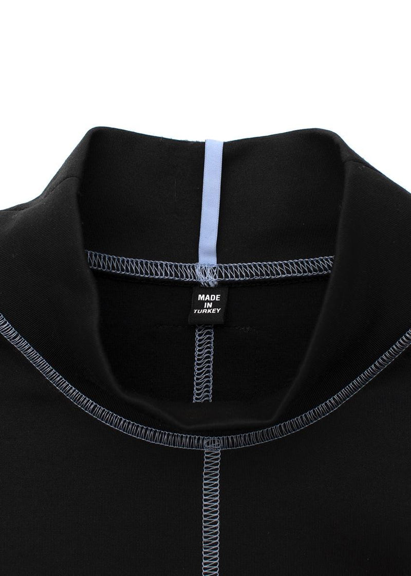 MCQ Black Neoprene Bodycon Mini Dress