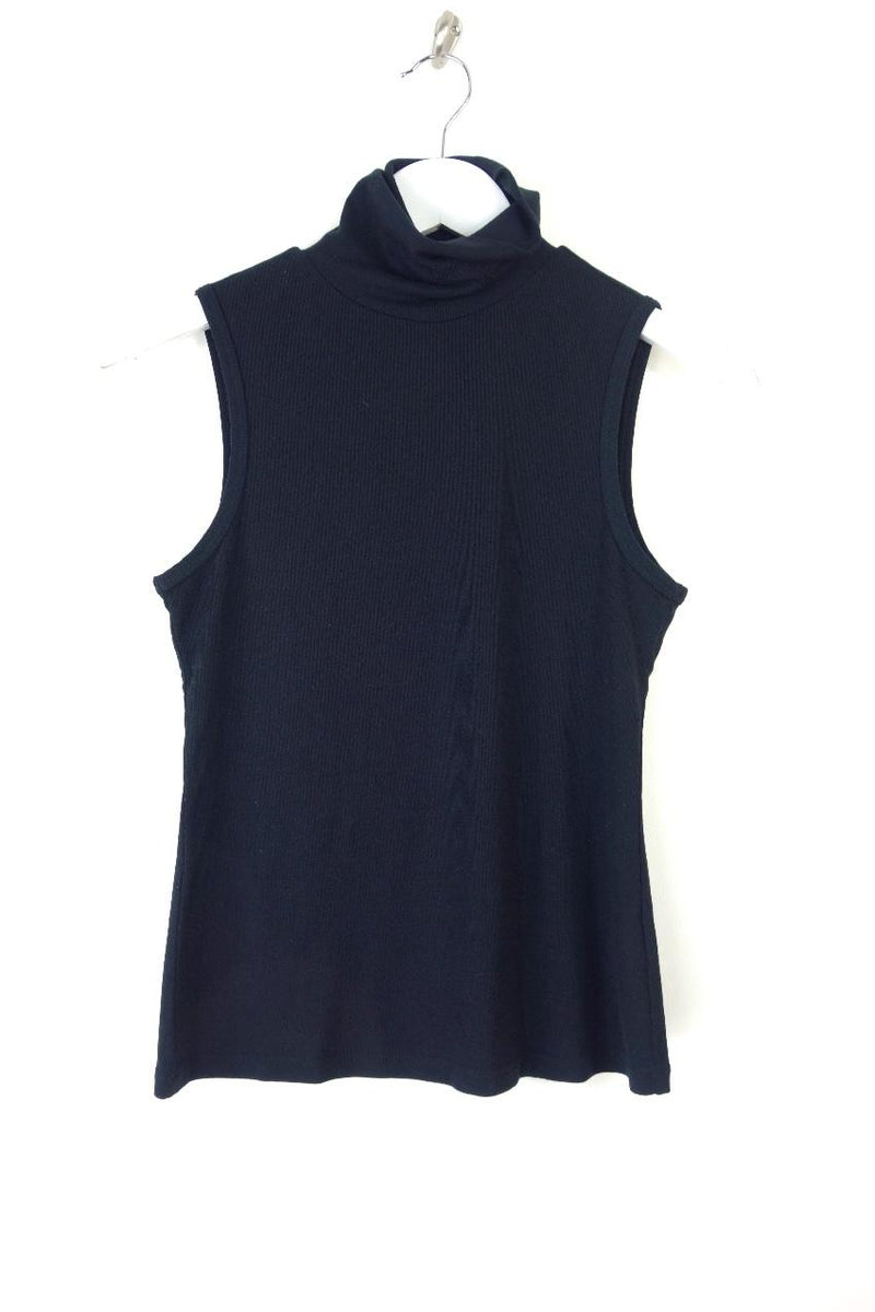 Theory Black Sleeveless Rollneck Wendel Top