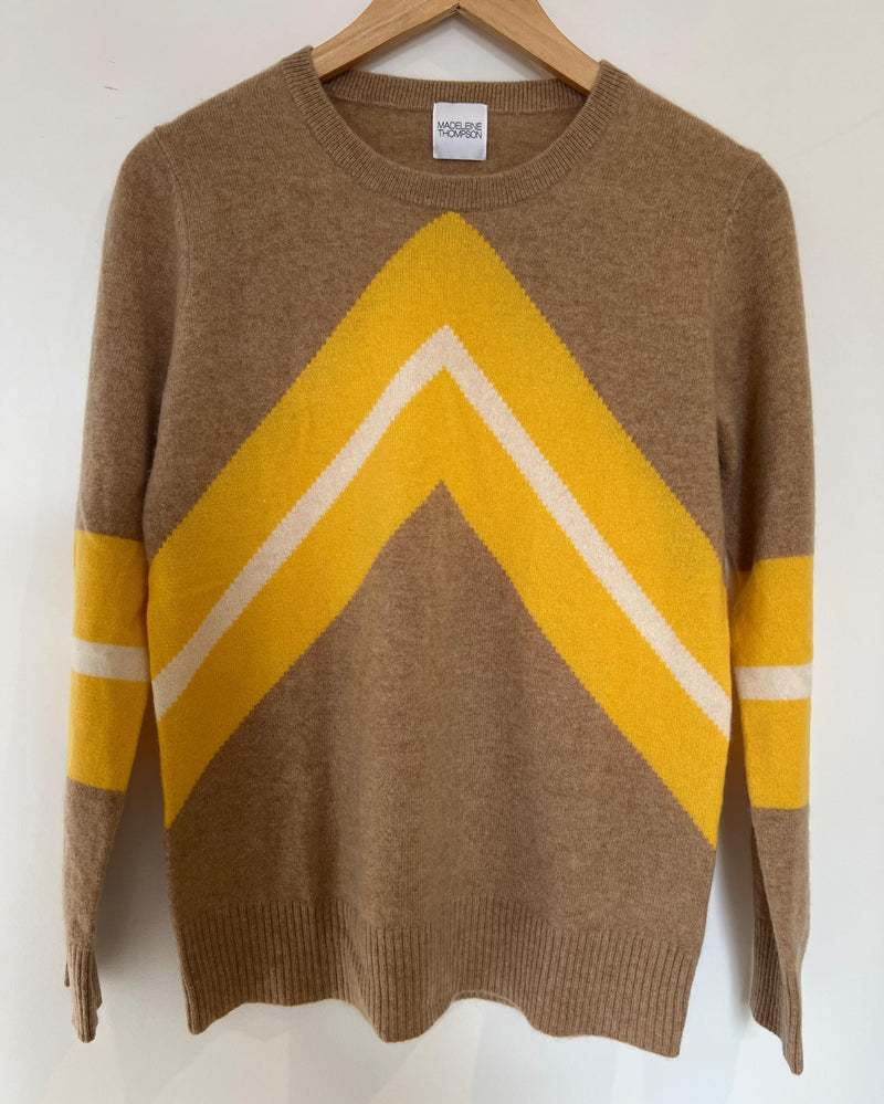 Madeline Thompson Chevron Cashmere Jumper