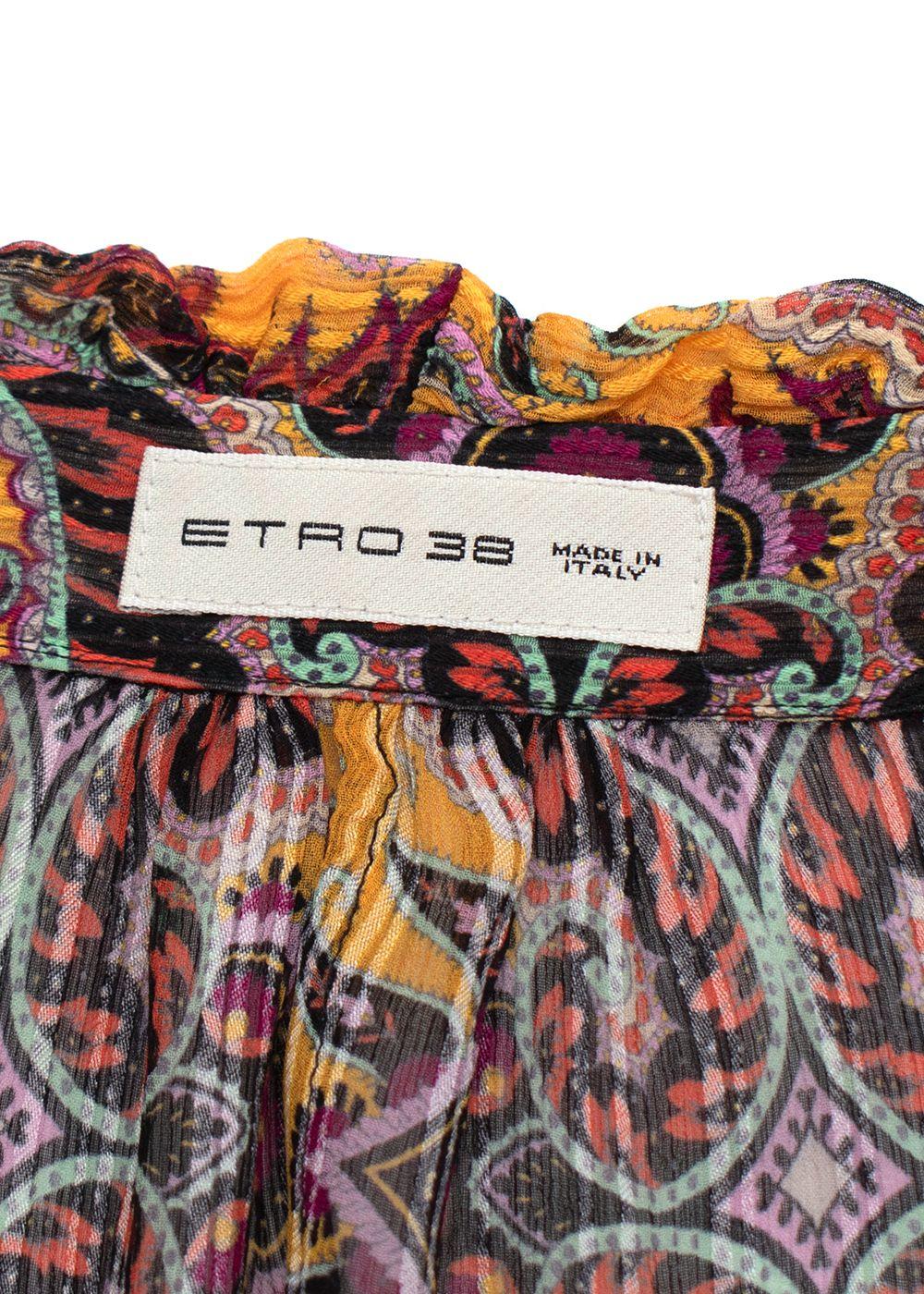 Etro Multi Coloured Floral Silk Blouse