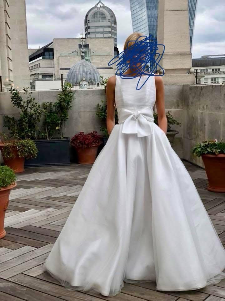 White Faith Silk Magnolia Bridal Gown