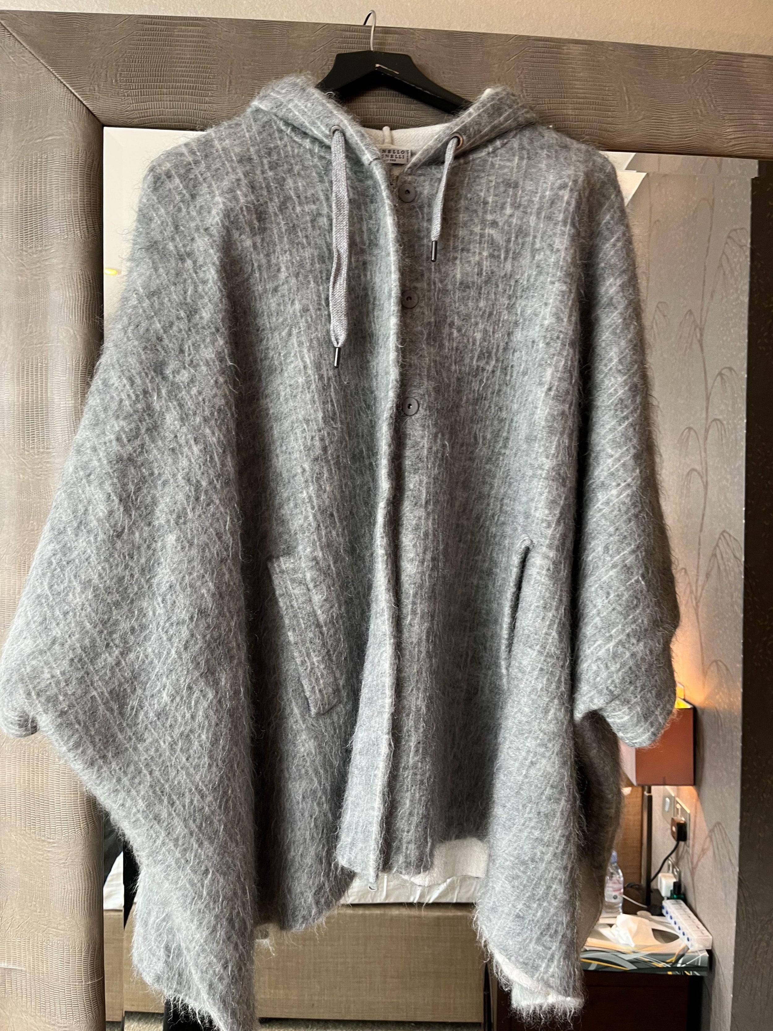 Grey Mohair & Cashmere Cardigan