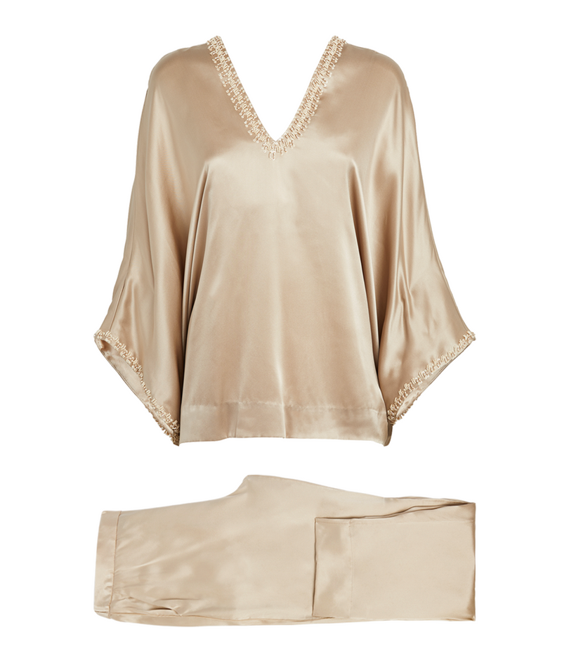 Natori Key Essentials Silk Two-Piece Pajama Set
