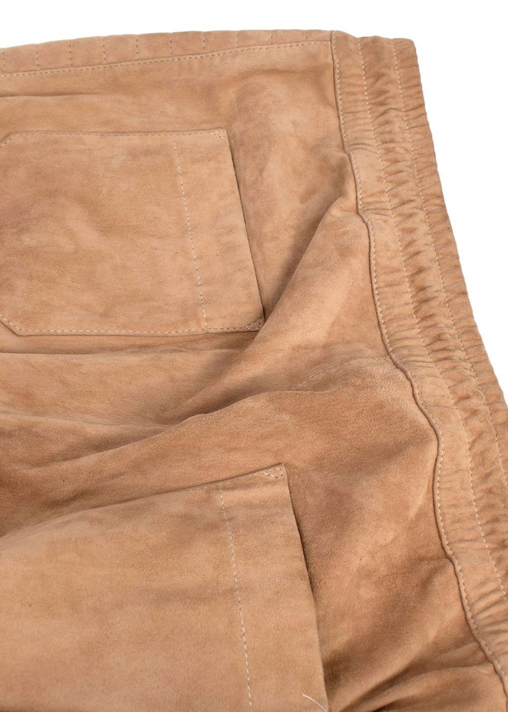 Balmain Camel Suede Joggers