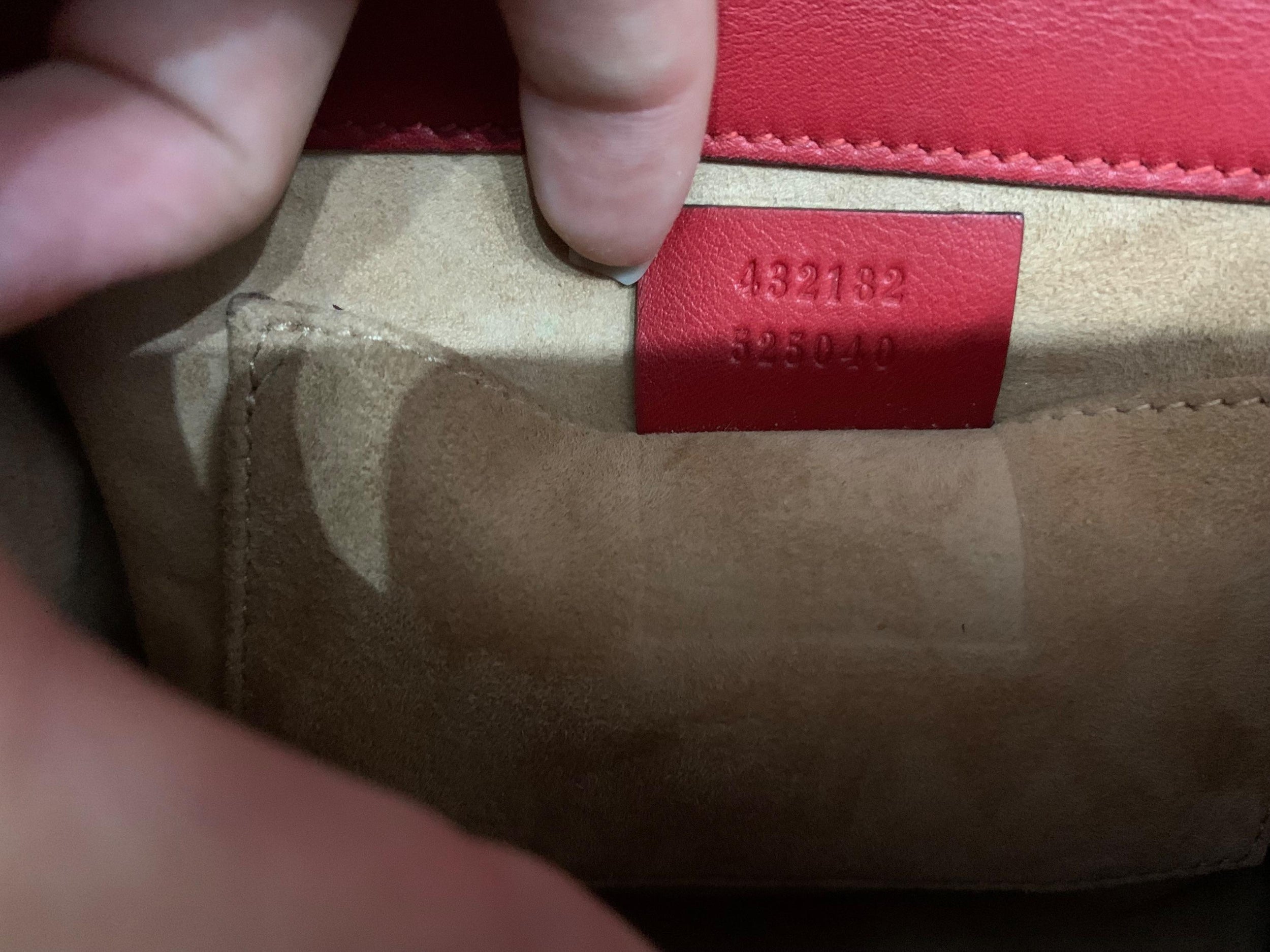 Red Leather Studded Padlock Shoulder Bag