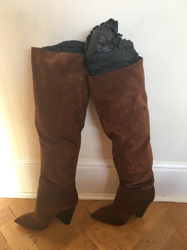 Saint Laurent Niki suede over-the-knee boots