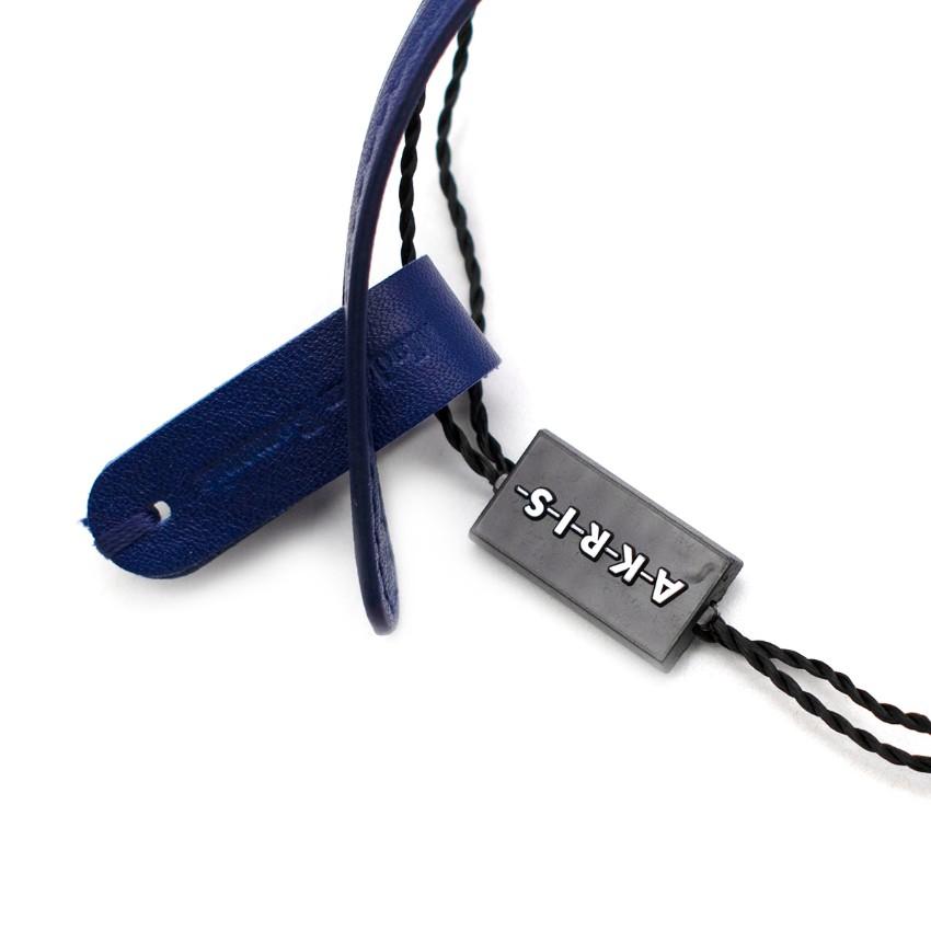 Akris Blue Leather Kinderstern Handbag Charm