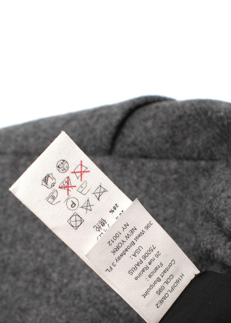 Kids 10Y Grey Wool Button Down Shorts