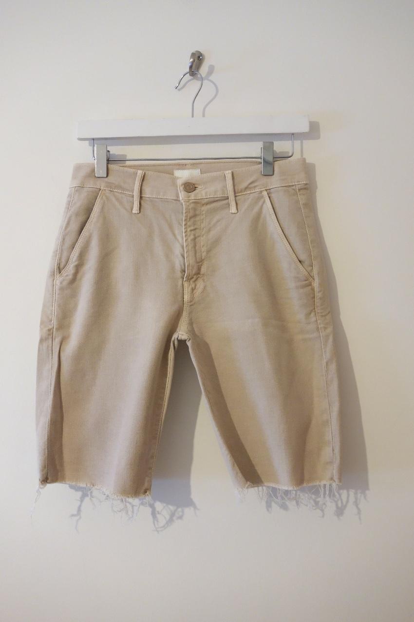 Mother Vagabond Natural Bermuda Shorts