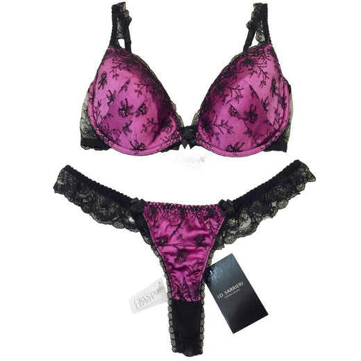I.D Sarrieri Chantilly Lace & Swarovski Crystal Plunge Bra Set