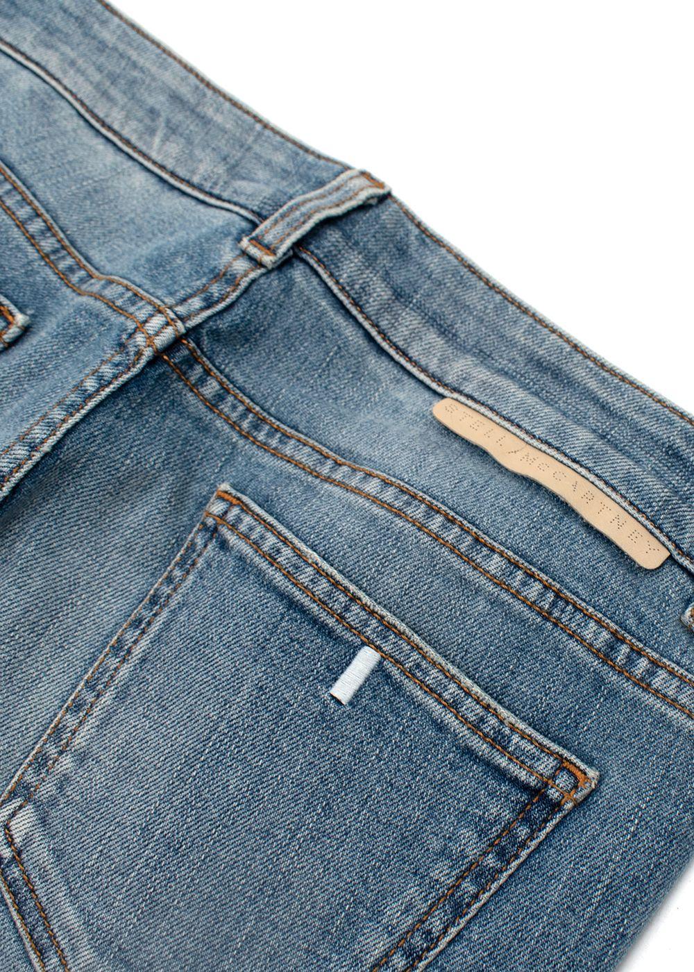 Light Blue Frayed Detailed Denim Jeans