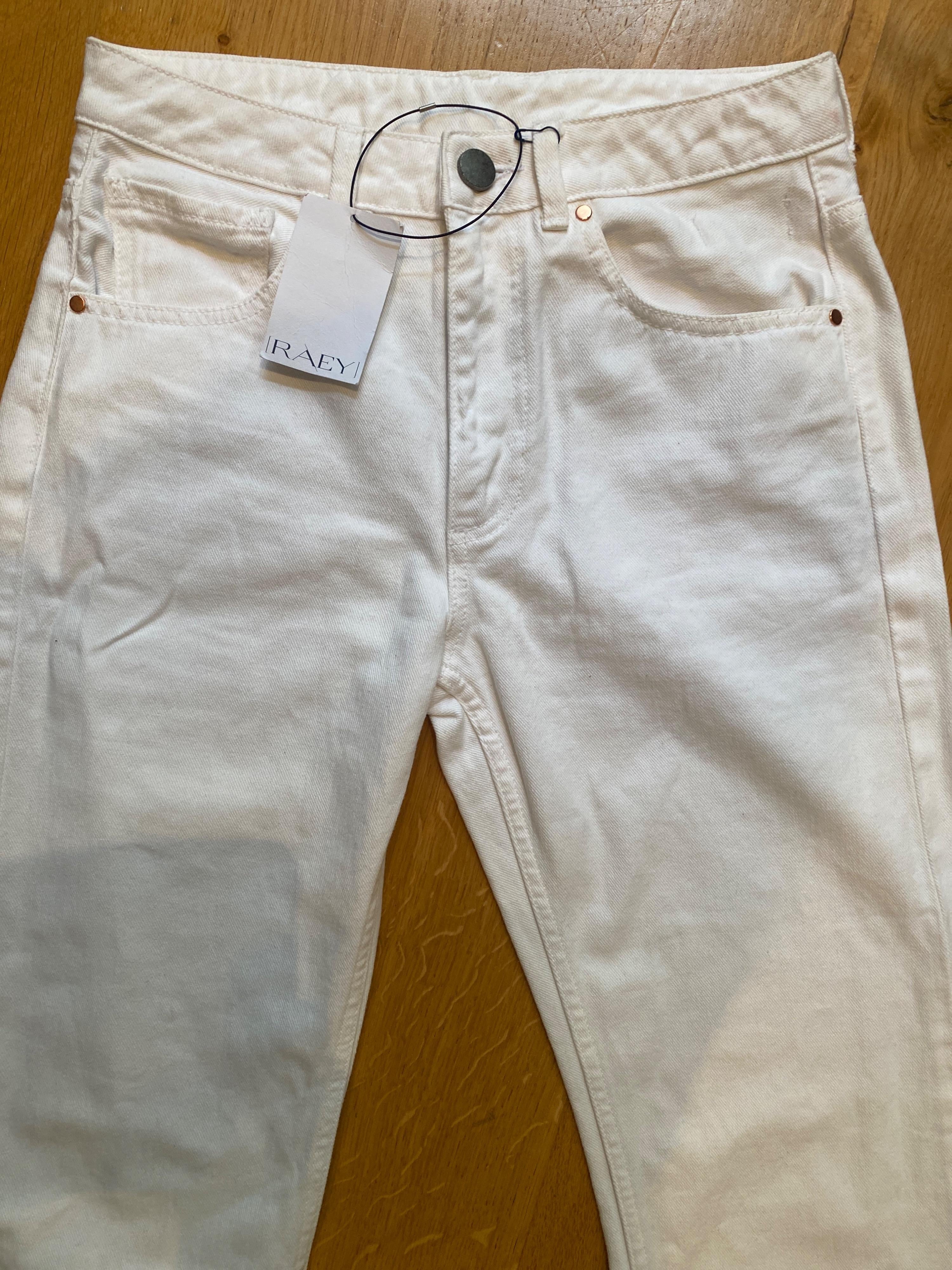 Raey White Plank Straight Leg Jeans
