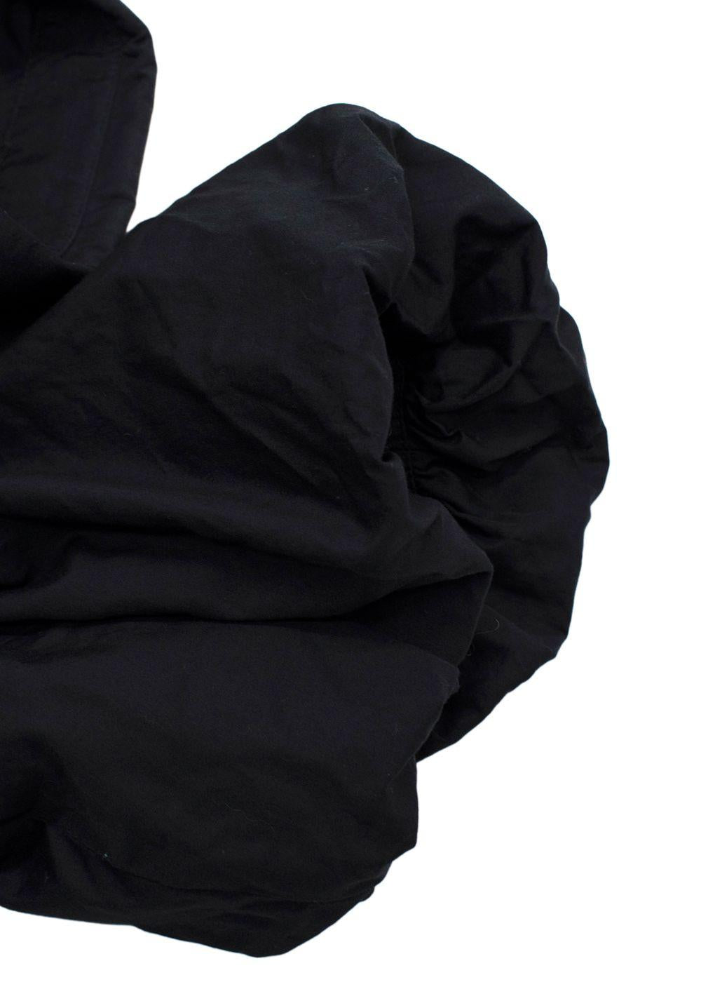 Simone Rocha Black Cotton Poplin Midi Dress