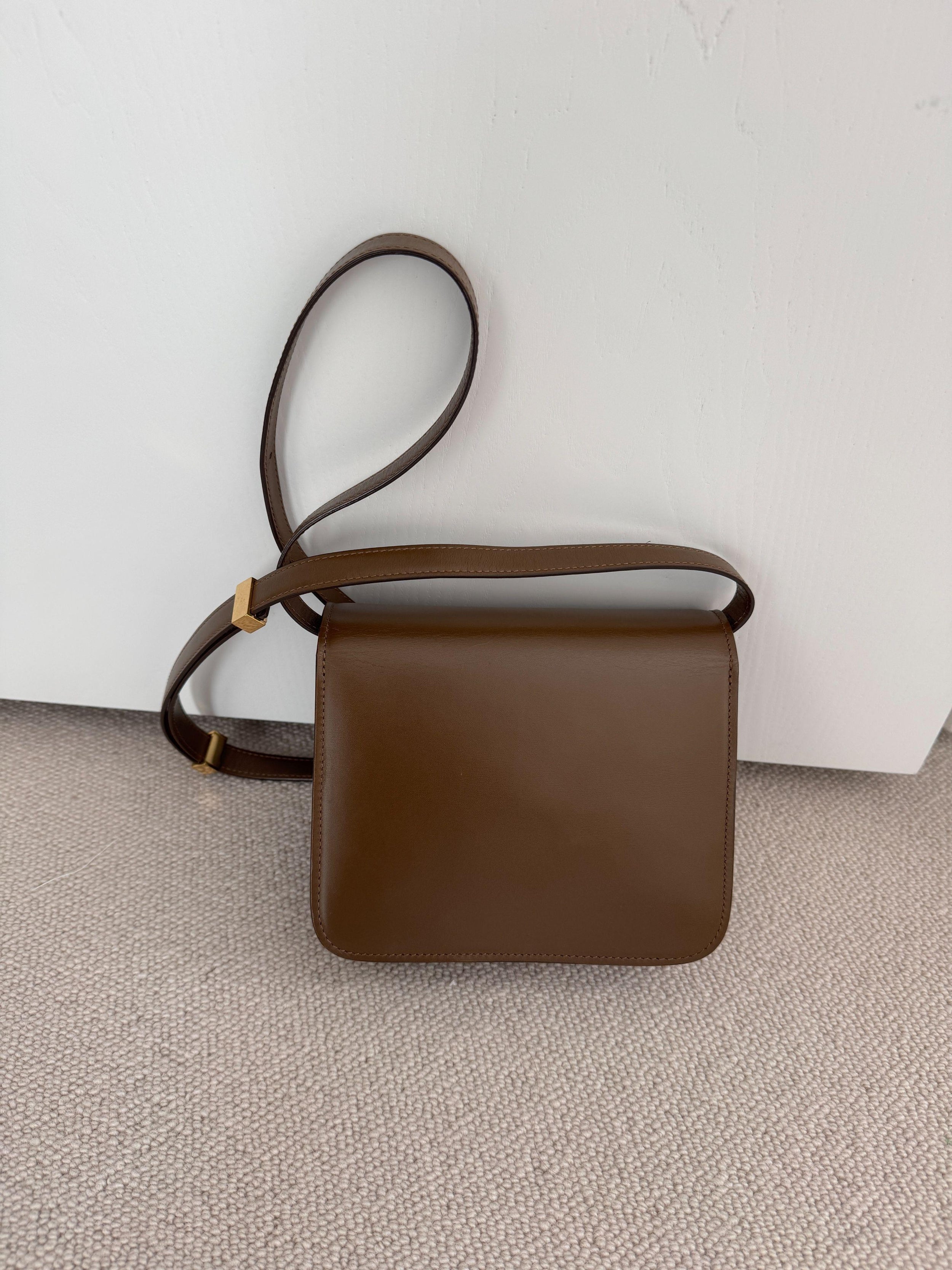 Celine Classic Tan Leater Box Bag