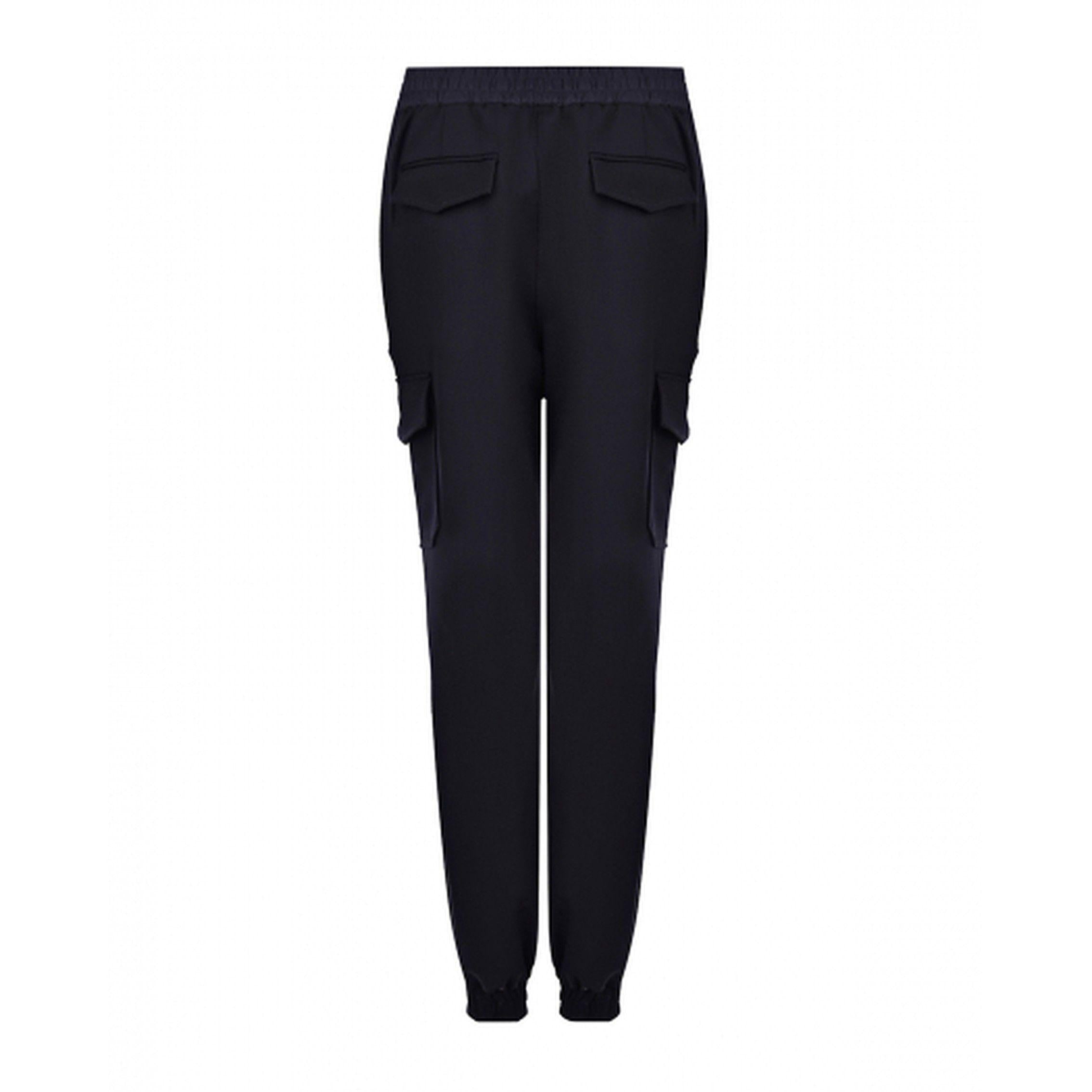 Black Wool Cargo Pants