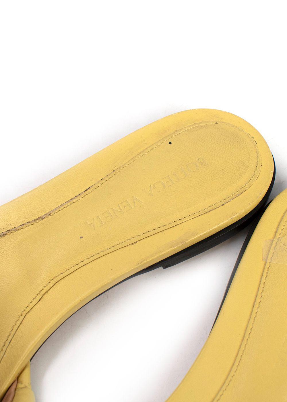 Bottega Veneta Yellow Padded Flat Sandal