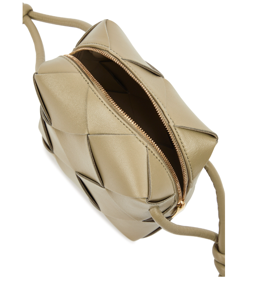 Bottega Veneta Camera Intrecciato Cross Body in Olive