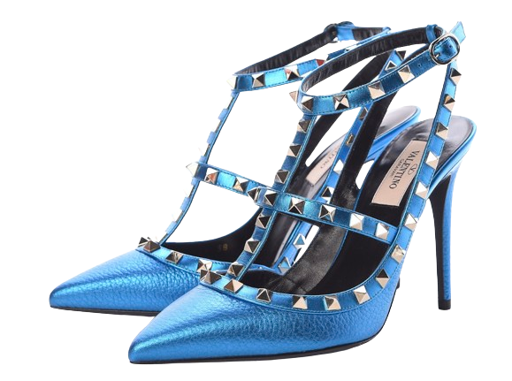 Valentino Blue Rockstud Heels
