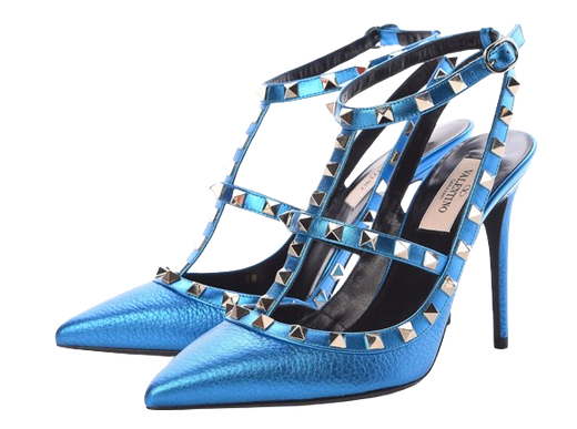 Valentino Blue Rockstud Heels